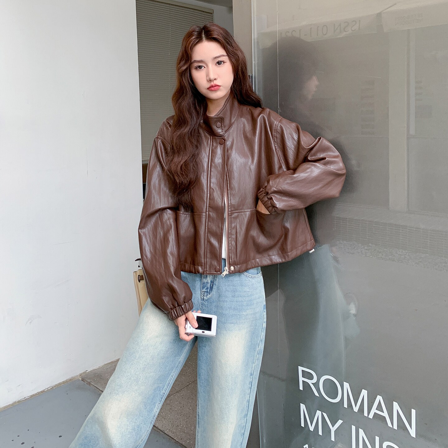 新款图大货已出皮衣外套275-W674-P155-K228,女装皮衣,柒柒家