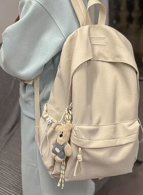 学生用双肩包书包女初中生高中生大学生简约百搭大容量小背包女电