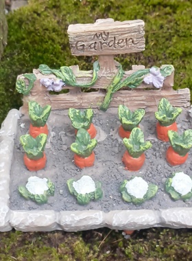 微景观摆件迷你小盆栽蔬菜园子树脂仿真植物模型装饰品创意礼物