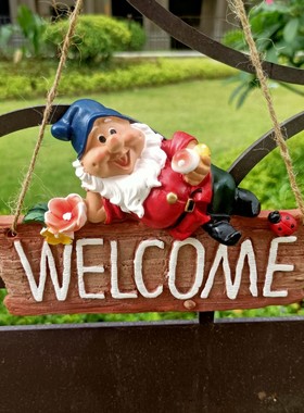 小矮人美式乡村风别墅欢迎牌