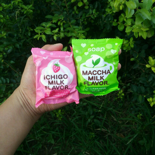 pelican日本草莓牛奶抹茶80g香皂