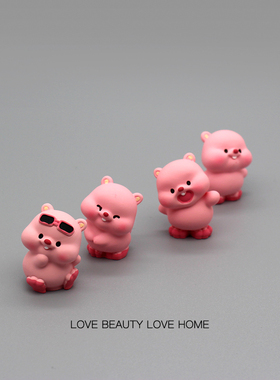 好无聊！摆几只可爱小海狸伤治愈电脑桌面日式工位办公桌小摆件