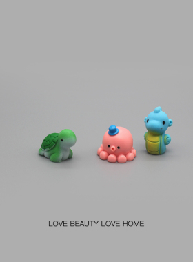 好无聊！摆个超萌海洋动物情绪稳定神器桌面小摆件车载中控台装饰