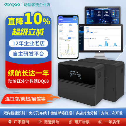 动恰智能计数器客流系统红外感应人数人流量统计门店商场景区WIFI