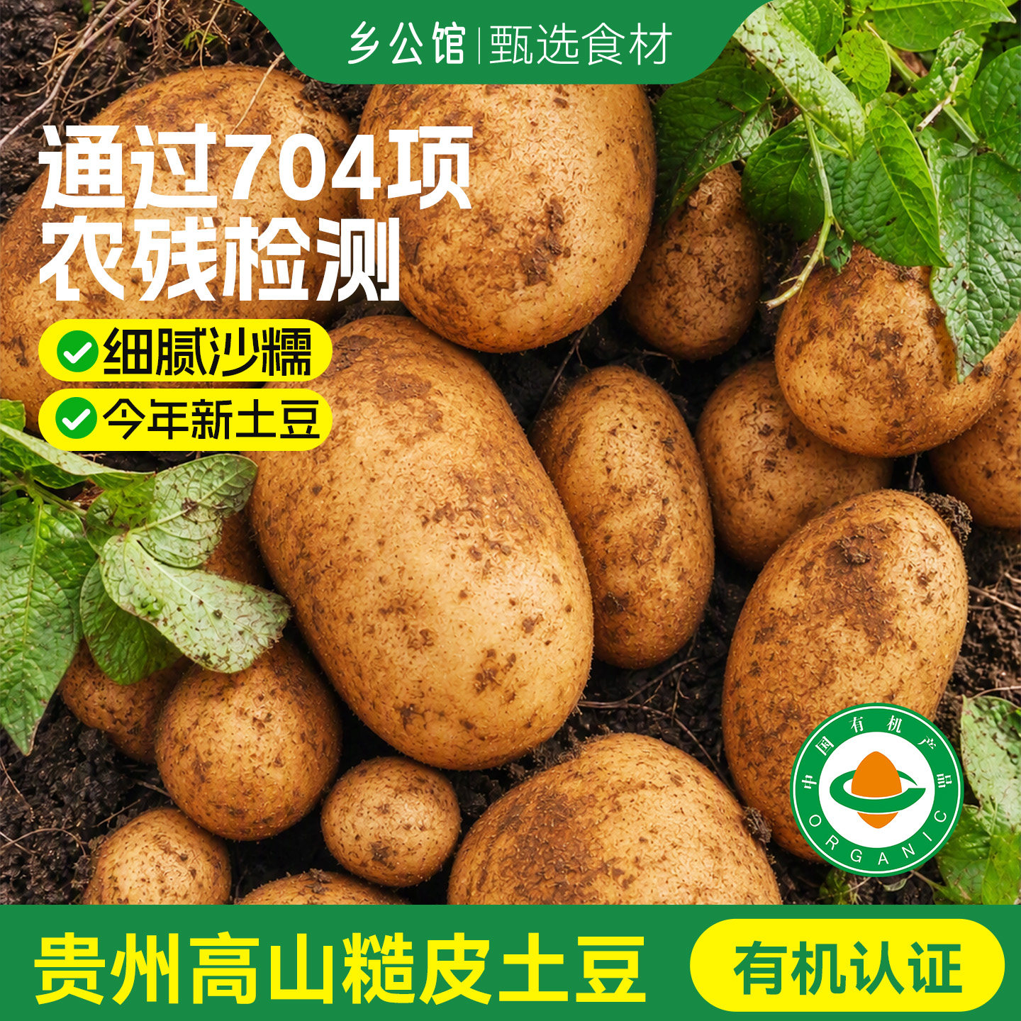 乡公馆新鲜高山有机糙皮土豆图片