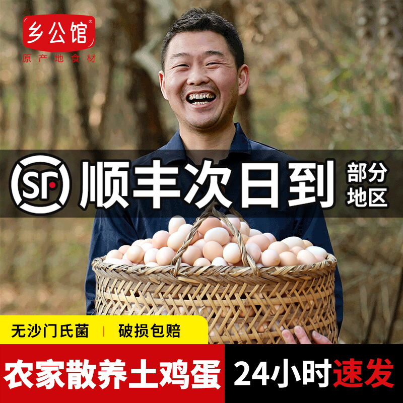 鸡蛋新鲜土鸡蛋农家散养正宗农村鲜土鸡蛋生鲜虫草柴笨鸡蛋月子蛋