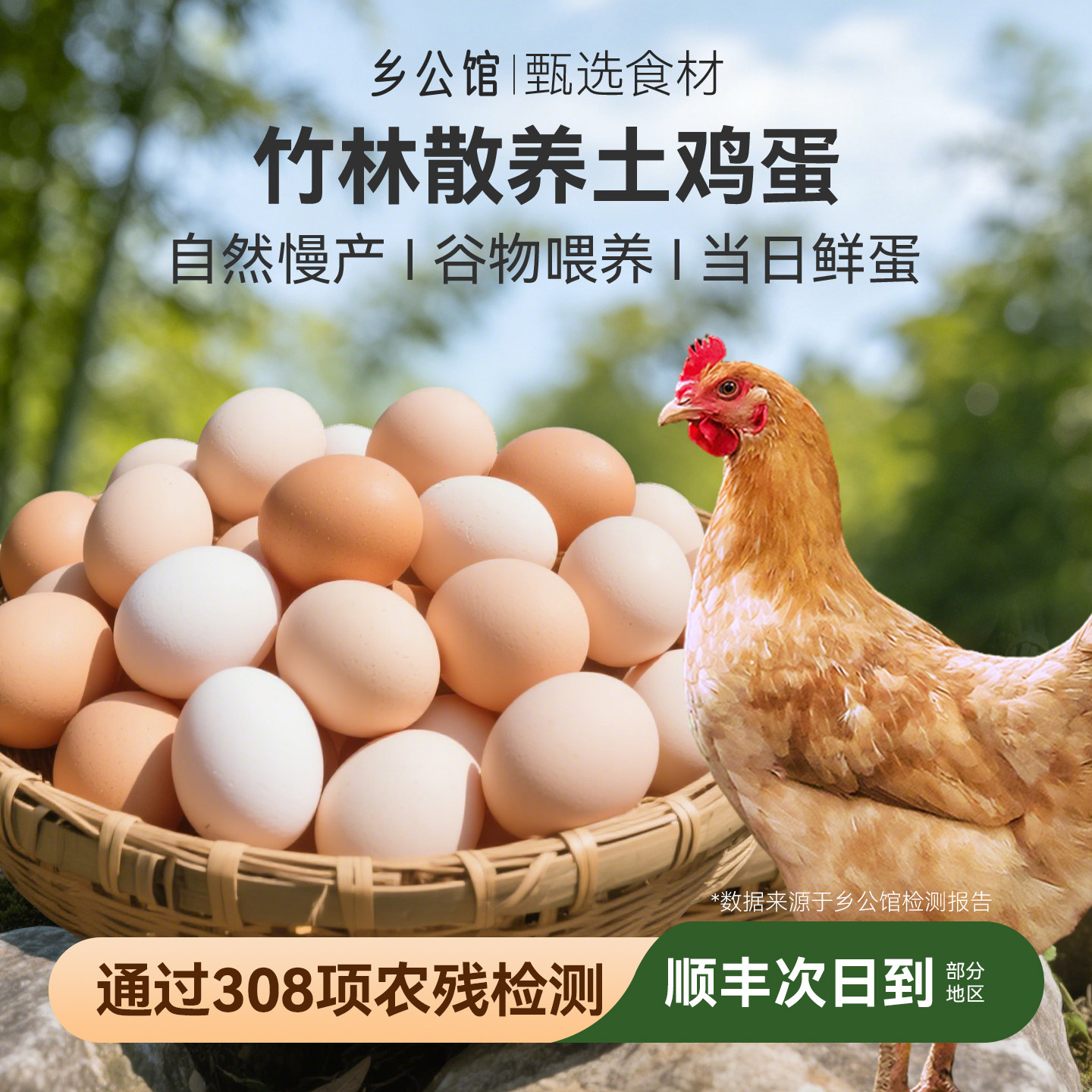 【顺丰次日达】正宗竹林土鸡蛋图片
