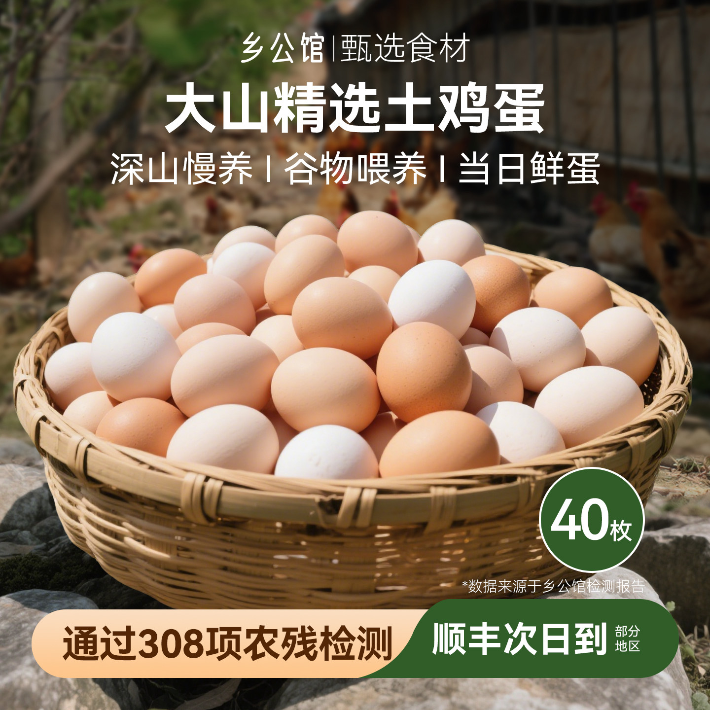 正宗深山散养土鸡蛋好吃无腥味图片