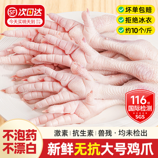 无抗鸡爪生冷冻批发商用大号凤爪半成品农家土鸡脚带骨新鲜生鸡爪