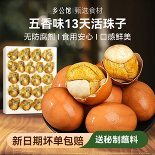 乡公馆五香毛蛋活珠子13天新鲜凤凰蛋喜蛋胚胎蛋熟开袋即食旗舰店