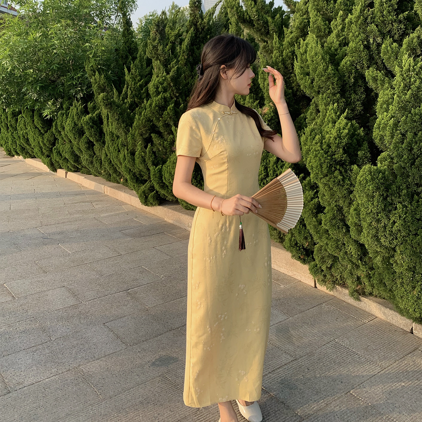 小个子中式国风复古旗袍连衣裙女
