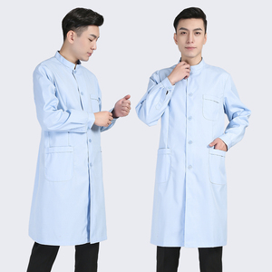 贝缇奴白大褂男医生长袖大码医师服加厚冬季短袖实验服蓝色护理服
