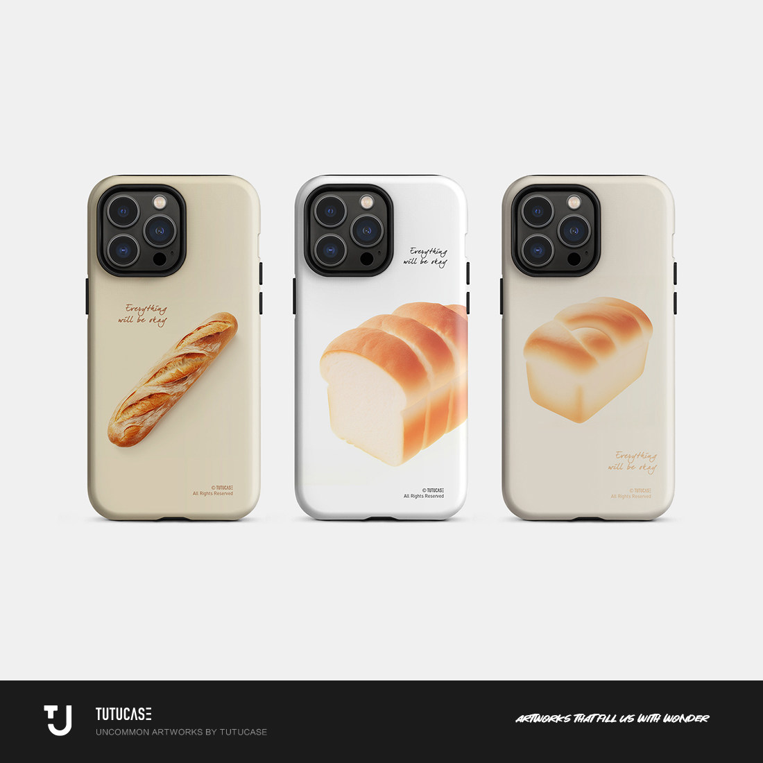 TUTUCASE｜原创进口圆边磨砂菲林二合一手机壳 面包会有的-法棍