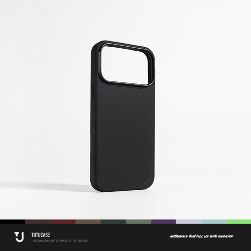 TUTUCASE｜原创黑框软边磨砂哑光植绒磁吸手机壳 纯色系 BB00-09S