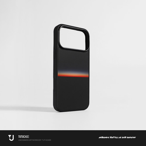 TUTUCASE｜原创黑框软边磨砂哑光植绒磁吸手机壳 霞光始愿 BB23