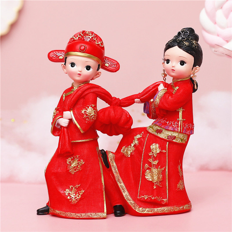 旅游景区喜庆宫廷摆件系列古风娃娃创意中国风工艺品家居装饰礼物