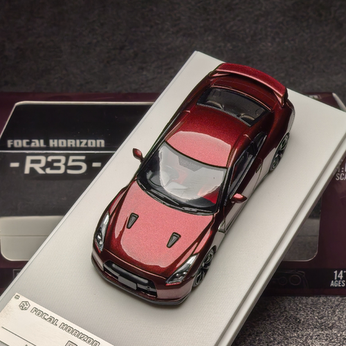 FH 1/64 日产尼桑 NISSAN GT-R R35 前盖可开 限量合金汽车模型