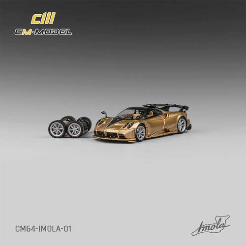 CM Model 1:64帕加尼伊莫拉金色全碳纤仿真合金汽车模型收藏摆件