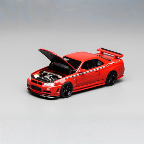 MH 1:64 日产NISSAN SKYLINE GT-R R34 NISMO 限量 合金汽车模型