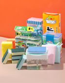 130AA.年底大扫除你需要又便宜又好用 洗碗海绵抹布 百洁棉多款