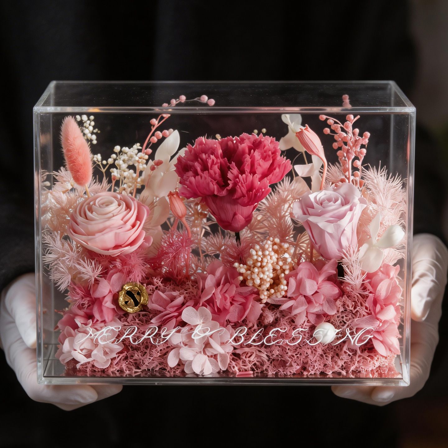 教师节礼物永生花玫瑰花真花康乃馨摆件高级感送妈妈女友生日图片