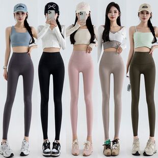 健身瑜伽裸感芭比裤 蜂窝九分裤 紧身薄款 女外穿新款 收腹提臀打底裤