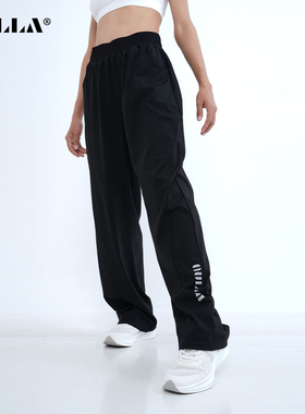 OULLA【小黑裤】春夏薄款运动防晒垂感透气宽松阔腿休闲裤EM3712