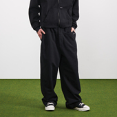 男松紧腰设计廓形透气亲肤宽松阔腿休闲长裤 PMW 重磅全棉弯刀卫裤