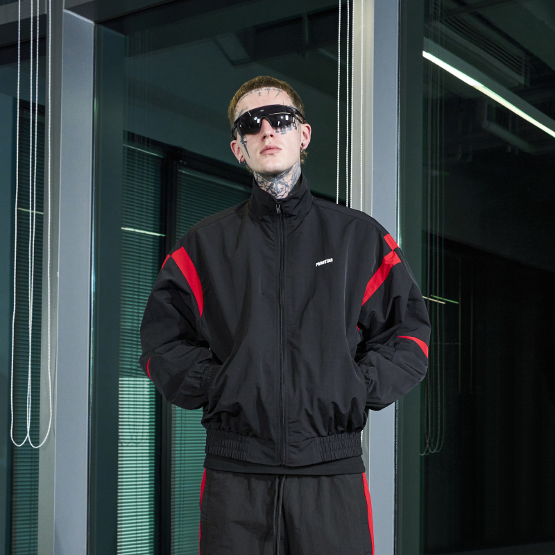 复古运动服校服外套PMW立领宽松