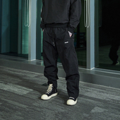 PMW 抽绳设计百搭舒适长裤 符龙飞同款 复古宽松LOGO运动休闲裤