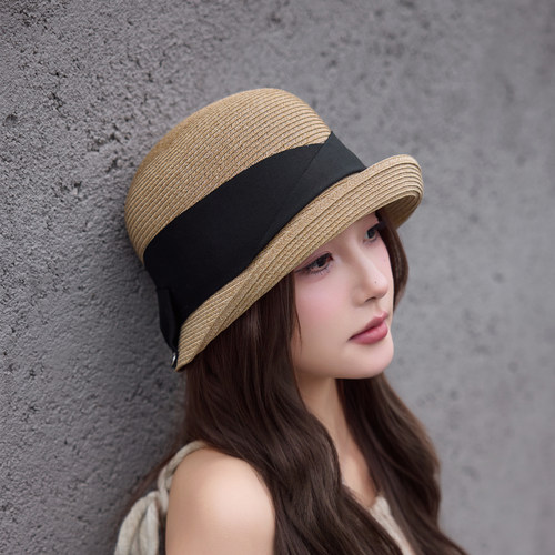 谷兜空间小礼帽春夏出游蝴蝶结