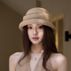 2026春夏和纸渔夫礼帽优雅透气轻薄日系高顶贝雷帽定型褶皱盆帽女