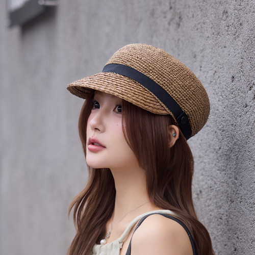 谷兜空间鸭舌帽拉菲草出游春夏