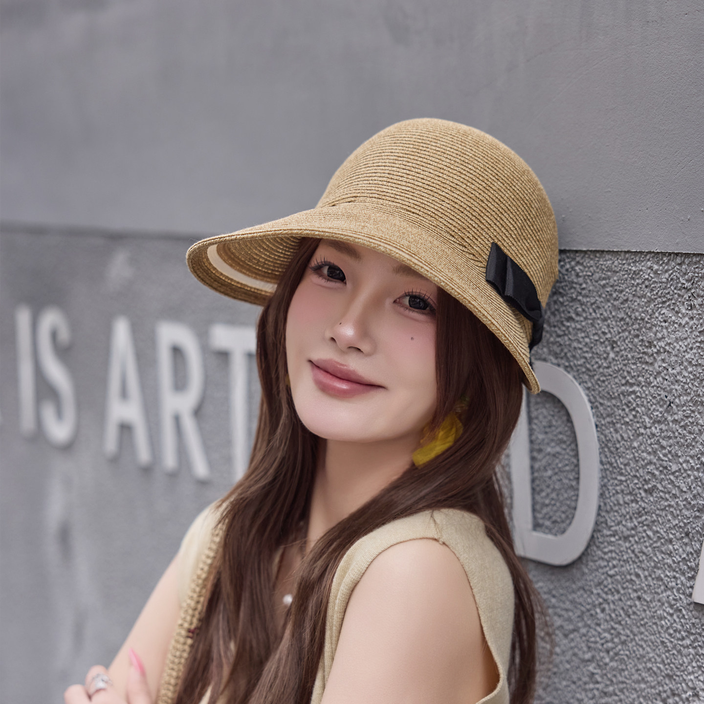 谷兜空间鸭舌帽出游春夏蝴蝶结女