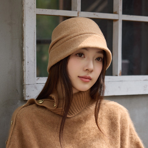 谷兜空间盆帽褶皱出游秋冬女