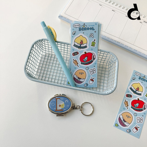 duye度也 韩国second morning三胞胎系列可移胶贴纸手账拼贴咕壳