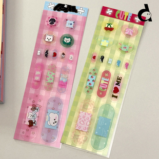 duye度也 饰素材 韩国mazzzzy可爱创口贴系列UV贴纸手帐diy拼贴装