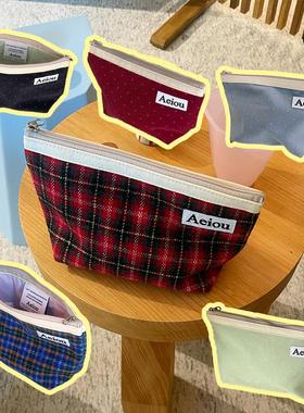 duye度也 韩国Aeiou收纳包长款大号ins风高质感化妆包大容量ins风