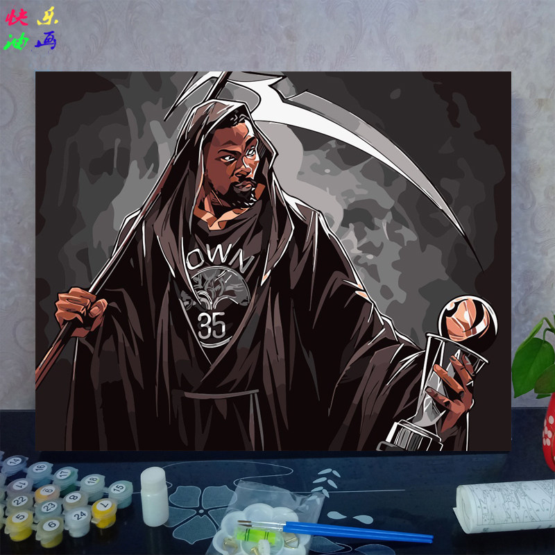 diy人物风景填充减压数码装饰画