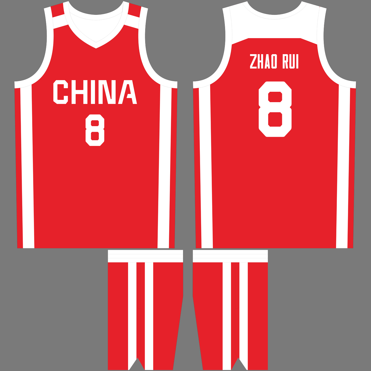 U19中国男篮国青队杨溢3号李悦洲7号张博源11号儿童成人篮球服DIY