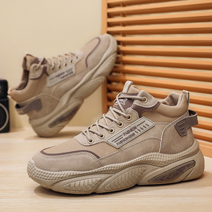 防滑底鞋子男鞋2026新款痞帅风高级感老爹鞋男款透气防臭不累脚潮