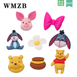WMZB洞洞鞋配饰高级鞋扣配件维尼熊鞋花装饰扣适配Cross/Crocs