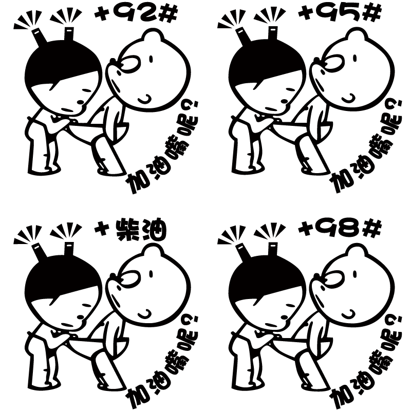油箱贴纸酷域贴纸加油嘴呢贴
