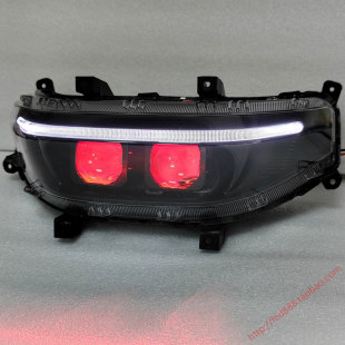 LED双光透镜 M系列大灯总成装 恶魔眼电动车前大灯 适用9号九号N