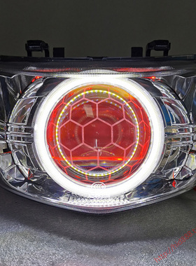 适用于巧格i125大灯总成改装氙气灯LED双光透镜天使恶魔眼鱼眼灯