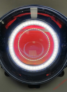 适用于标致姜戈150大灯总成QP150T前照灯 改装LED双光透镜 天使眼