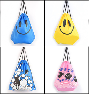 情侣运动拉绳束口袋购物旅行收纳袋轻便携游泳背包防水抽绳双肩包