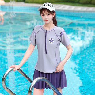 分体泳衣女士高级感遮肉显瘦成人泳装 遮肉显瘦微胖女孩游泳衣温泉