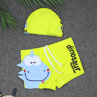 小孩宝宝游泳馆泳装 可爱卡通温泉平角儿童游泳裤 速干 男童泳裤 新款