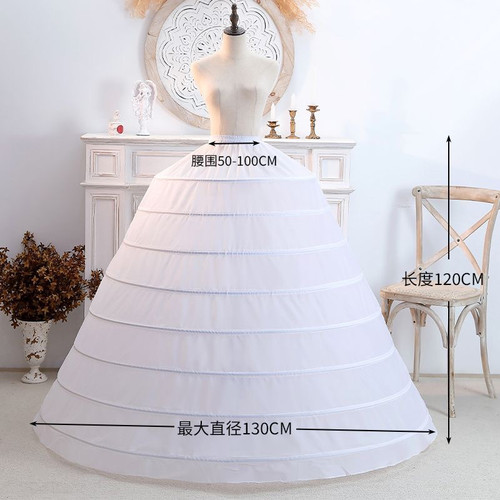 新款婚纱礼服裙撑加大超蓬可调节暴力新娘婚纱礼服演出衬裙8钢圈